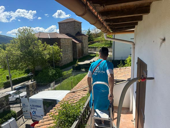 Aislamiento insuflado chalet